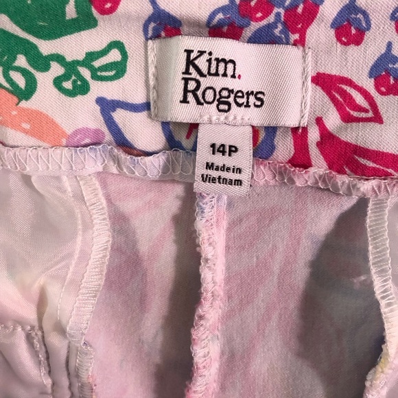 Kim Rogers Size 14 P Multicolor Floral Pull On Capri Pants - Picture 5 of 6